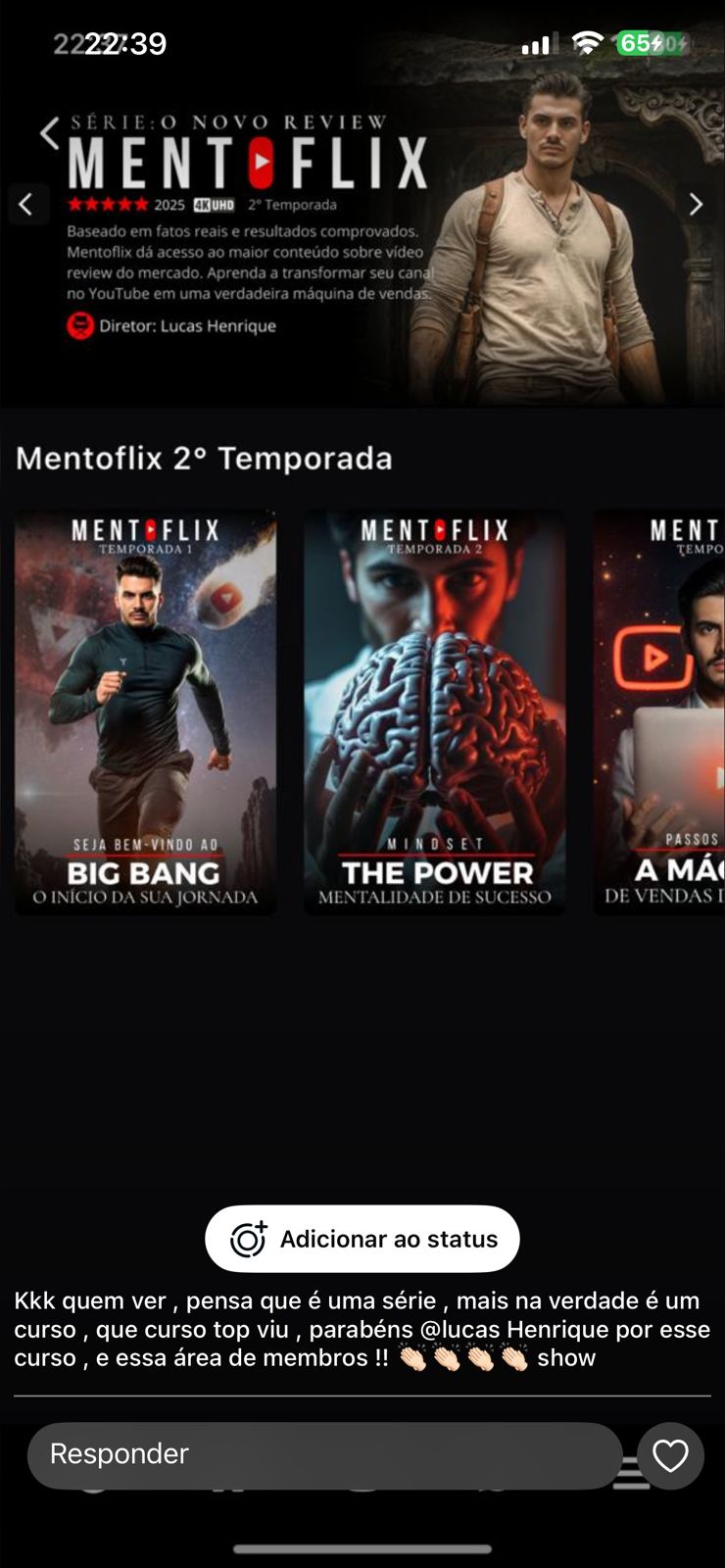 mentoflix resultados
