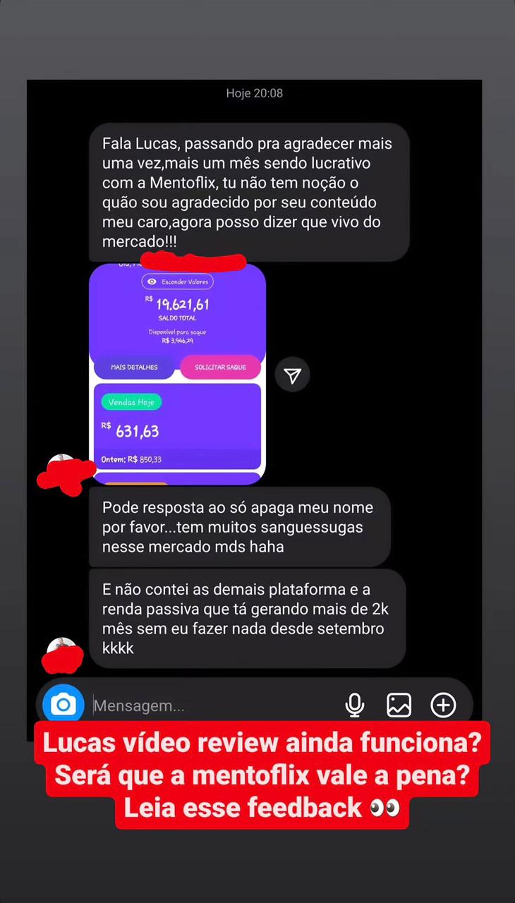 mentoflix resultados